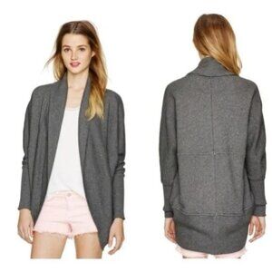 Aritzia Wilfred Cardigan Sweater Womens XXS Diderot Open Front Cocoon Gray Studs